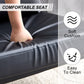 Sofa Chair.Black PU Leather Accent Arm Chair Mid Century Modern Upholstered Armchair with Imitation solid wood color Metal Frame Padded Backrest and Seat Cushion Sofa Chairs for Living Room