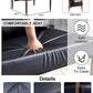 Sofa Chair.Black PU Leather Accent Arm Chair Mid Century Modern Upholstered Armchair with Imitation solid wood color Metal Frame Padded Backrest and Seat Cushion Sofa Chairs for Living Room