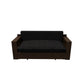 3-in-1 Convertible Sleeper Sofa Bed,Modern Velvet Loveseat Couch with Pull Out Bed,Small Love Seat Futon Sofa Bed with Convertible Office Desk,Black