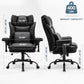High Back Office Chair, 400lbs Rocking Desk Chair, Ergonomic Executive Office Chair with Adjustable Padded Armrest and Massage Lumbar Support, Adjustable Height Chair (Black)