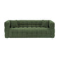 Green teddy fleece sofa 80 "discharge in living room bedroom with two throw pillows hardware foot support