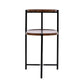 Small Coffee Tables 2-tier Modern Sofa Side Table with Wood Storage Shelf Living Room End Tables Nightstands (Walnut Brown)